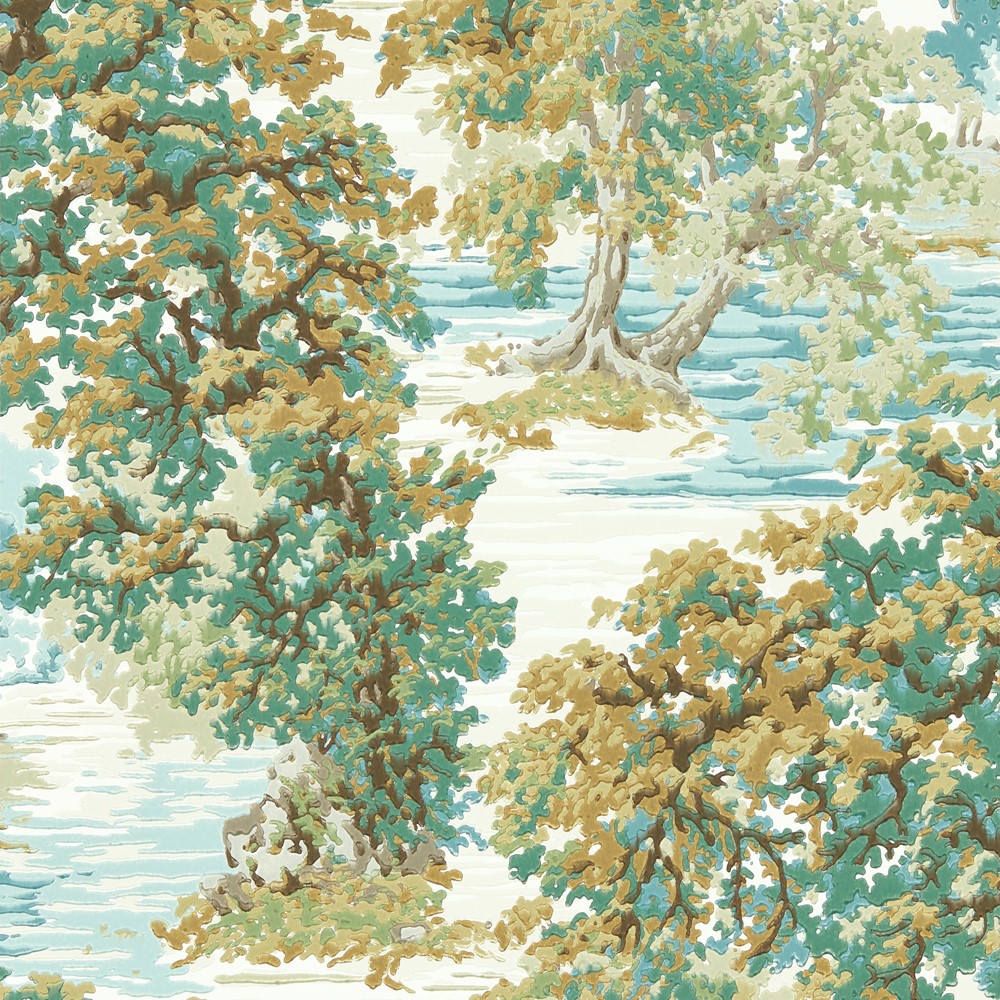 Ancient Canopy Wallpaper 217221 by Sanderson in Moss Green